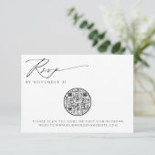 Code QR Mariage sophistiqué moderne RSVP (Debout devant)