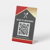 Code QR Menu Numérique pour Restaurants Panneau de (Recto)