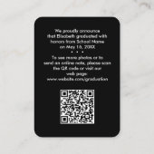 Code QR Mini Graduation Faire-part photo Insérer (Dos)