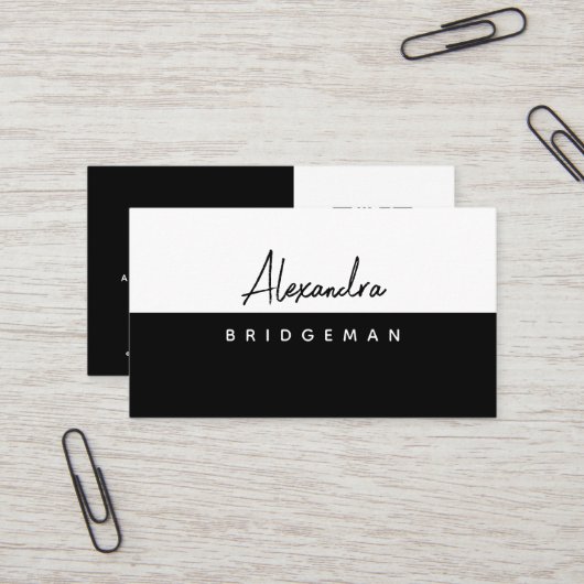 Code QR | Minimaliste, Carte de visite des médias  (Devant/Arrière en situation)