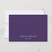 Code QR Minimaliste Violet Mariage Tulipe RSVP (Dos)