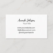 Code QR minimum Carte de visite en ligne avec logo (Dos)