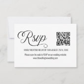 Code QR minimum Mariage noir et blanc RSVP (Devant)