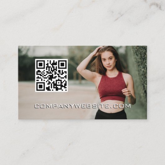 Code QR | Modèle de femme Carte de visite (Devant)