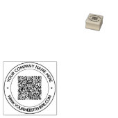 Code QR - Modèle de tampon en caoutchouc rond pers (Tamponné)