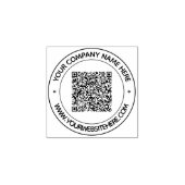 Code QR - Modèle de tampon en caoutchouc rond pers (Impression)