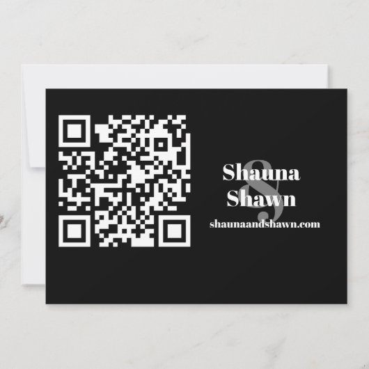 Code QR modèle photo Enregistrer la date (Dos)