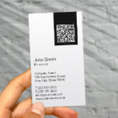 Code QR moderne Carte de visite du courtier immobi