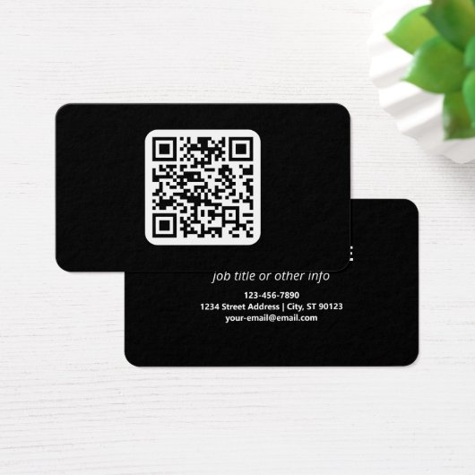 Code QR moderne éditable | Noir Blanc ou toute cou (Bureau)