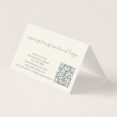 Code QR Moderne Élégant Script Sage Professionnel (Back)