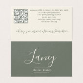 Code QR Moderne Élégant Script Sage Professionnel (Outside Unfolded)
