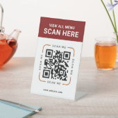 Code QR moderne | Panneau de table de menu numériq (In SItu)