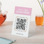 Code QR moderne | Panneau de table de menu numériq (In SItu)