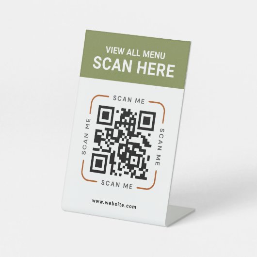 Code QR moderne | Panneau de table numérique sur s (Recto)