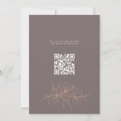 Code qr moderne pêche rustique floral Invitation (Dos)