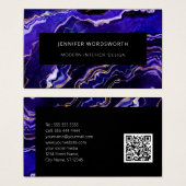 Code QR moderne Professional Purple Black Geode (Devant & derrière)