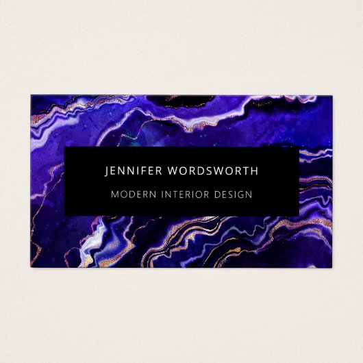 Code QR moderne Professional Purple Black Geode (Devant)