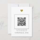 Code QR moderne RSVP Faire-part de mariage en lign (Devant)