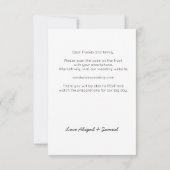 Code QR moderne RSVP Faire-part de mariage en lign (Dos)