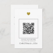 Code QR moderne RSVP Faire-part de mariage en lign (Devant / Derrière)