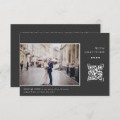 Code QR moderne simple | Merci photo mariage (Devant / Derrière)