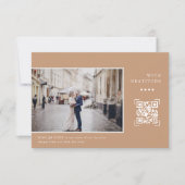 Code QR moderne simple | Merci photo mariage (Devant)