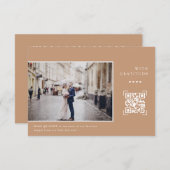Code QR moderne simple | Merci photo mariage (Devant / Derrière)