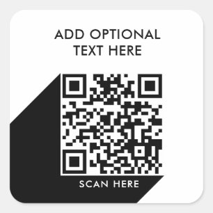 Code QR moderne Sticker Carré de nom commercial