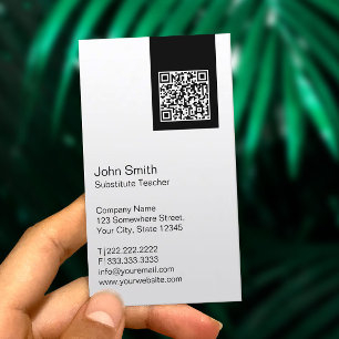 Code QR moderne Substitut Carte de visite enseigna