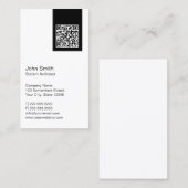 Code QR moderne System Architect Carte de visite (Devant / Derrière)