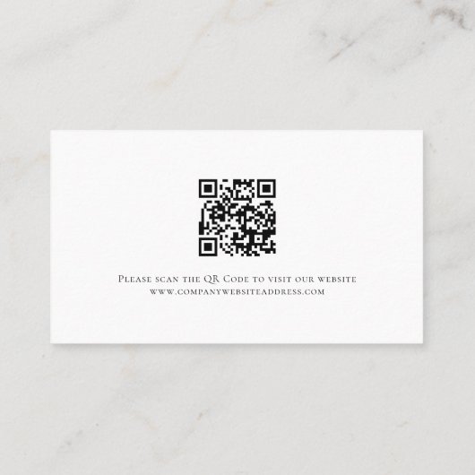 Code QR moderne Tout Carte de visite professionnel (Dos)
