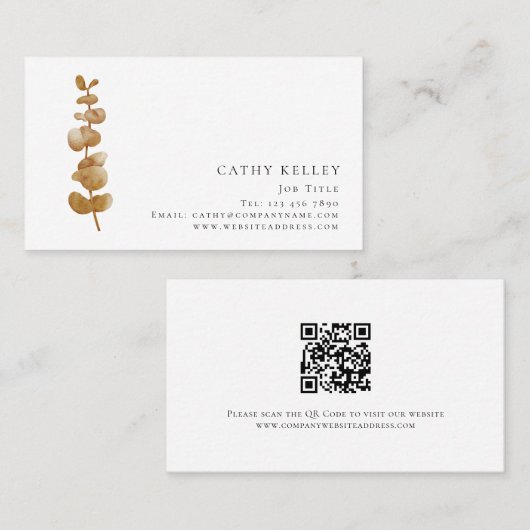 Code QR moderne Tout Carte de visite professionnel (Devant / Derrière)