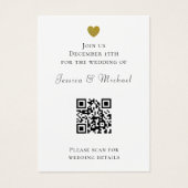 Code QR moderne tout en un Faire-part de mariage b (Devant)