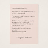 Code QR moderne tout en un Faire-part de mariage B (Dos)