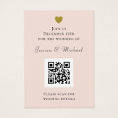 Code QR moderne tout en un Faire-part de mariage B (Devant)
