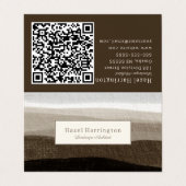 Code QR neutre Plié Carte de visite Brown Tan (Extérieur déplié)