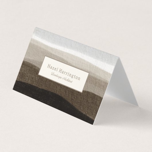 Code QR neutre Plié Carte de visite Brown Tan (Devant)