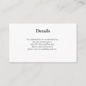 Code QR noir blanc Détails du Mariage Carte de boî (Devant)