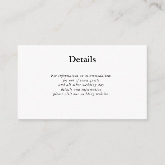 Code QR noir blanc Détails du Mariage Carte de boî (Devant)