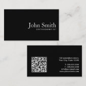 Code QR noir clair Carte de visite orthodontiste (Devant / Derrière)