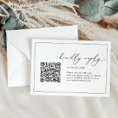 Code QR noir et blanc Mariage Cartes RSVP