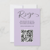 Code QR noir et blanc moderne Mariage RSVP (Devant)