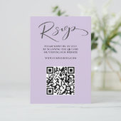 Code QR noir et blanc moderne Mariage RSVP (Debout devant)