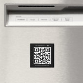 Code QR Noir Simple Business Magnet (In Situ (Lave-vaisselle))