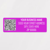 Code QR Nom commercial Étiquettes de adresse - Vos (Design 2)