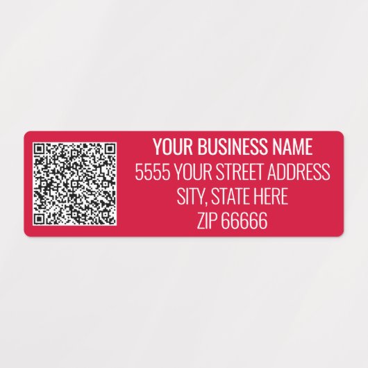 Code QR Nom commercial Étiquettes de adresse - Vos (Design 1)