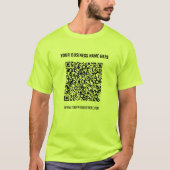 Code QR Nom commercial Info T-shirt promotionnel (Devant)