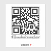 Code QR Nom Simple Entreprise Autocollant Voiture (Feuille)