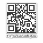 Code QR Nom Simple Entreprise Autocollant Voiture (Devant)