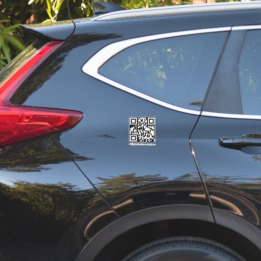 Code QR Nom Simple Entreprise Autocollant Voiture (Dos de voiture)